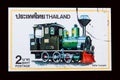 A stamp printed in Thailand shows an image of Thai Steam locomotive year 1990.